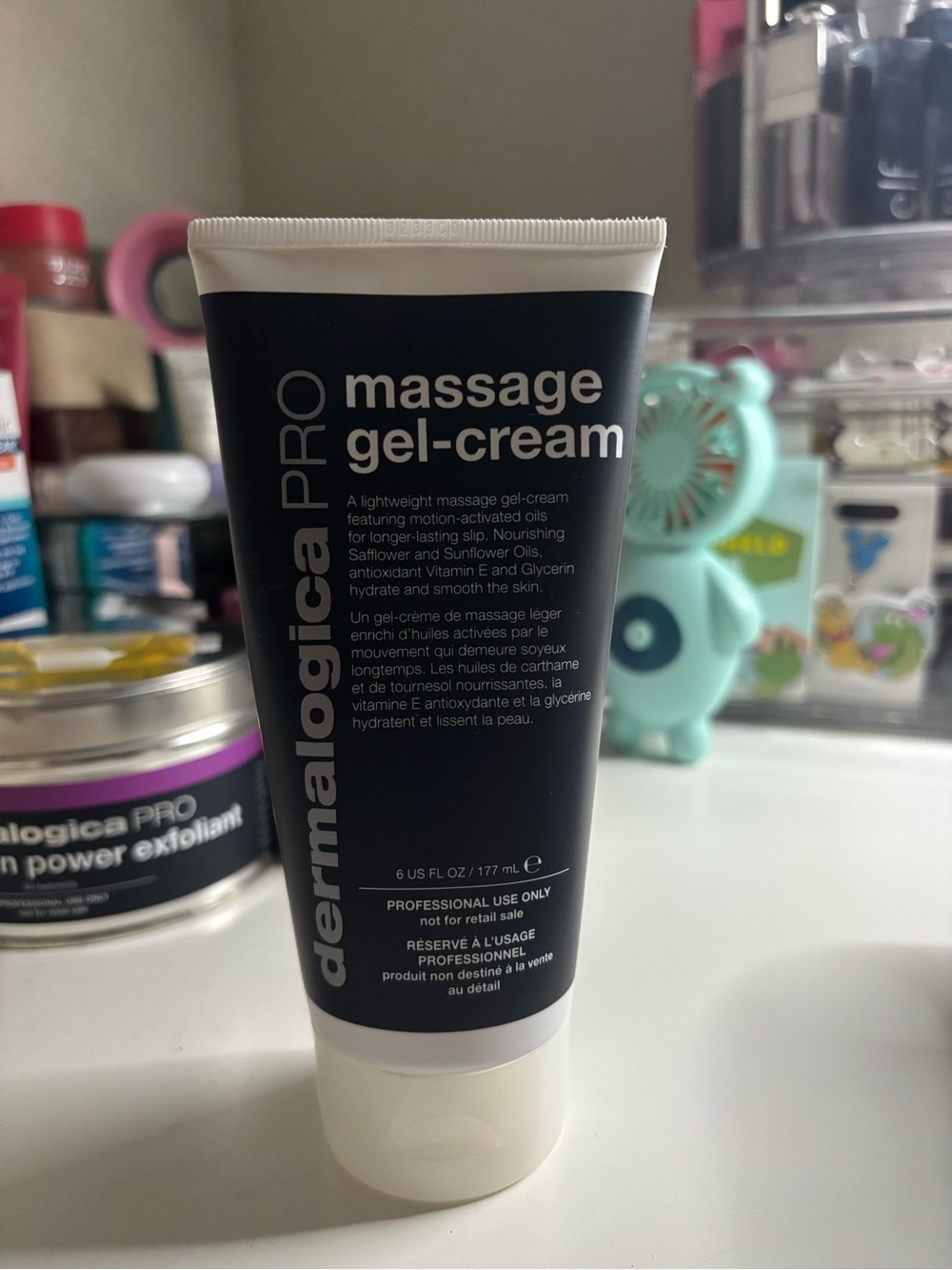 dermalogica PRO massage gel-cream in black and white